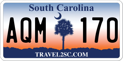 SC license plate AQM170