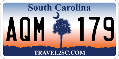 SC license plate AQM179