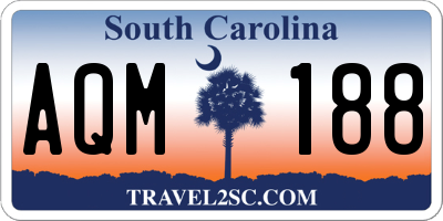 SC license plate AQM188