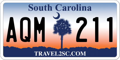 SC license plate AQM211
