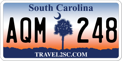 SC license plate AQM248