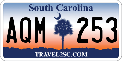 SC license plate AQM253