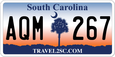 SC license plate AQM267