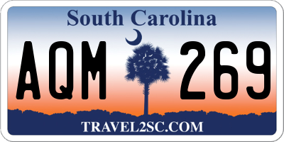 SC license plate AQM269