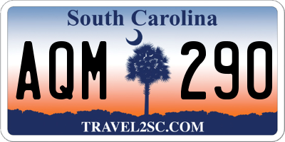SC license plate AQM290