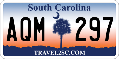 SC license plate AQM297