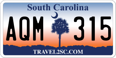 SC license plate AQM315