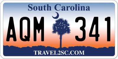 SC license plate AQM341
