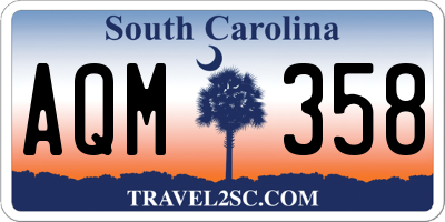 SC license plate AQM358