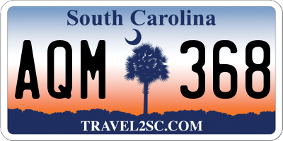 SC license plate AQM368