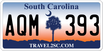 SC license plate AQM393