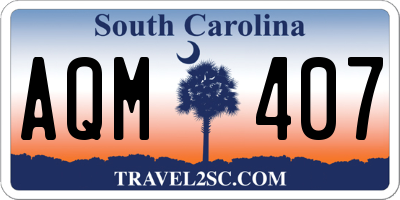 SC license plate AQM407