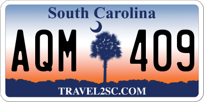 SC license plate AQM409
