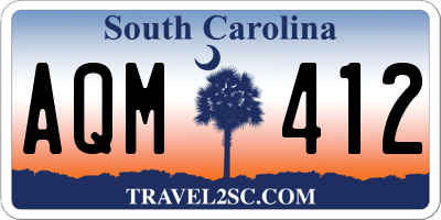 SC license plate AQM412
