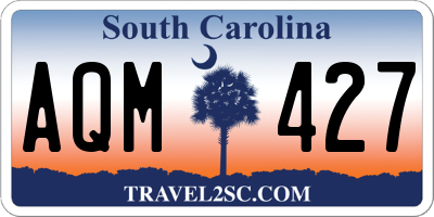 SC license plate AQM427
