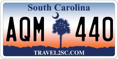 SC license plate AQM440