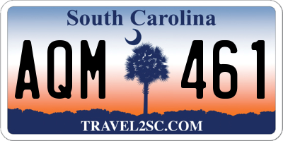 SC license plate AQM461