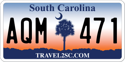 SC license plate AQM471