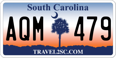 SC license plate AQM479