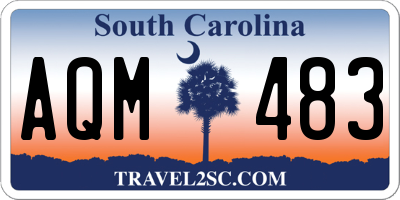 SC license plate AQM483