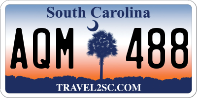 SC license plate AQM488