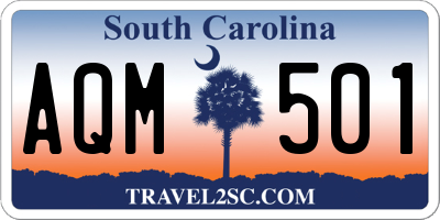 SC license plate AQM501