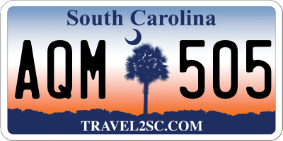 SC license plate AQM505