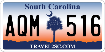 SC license plate AQM516