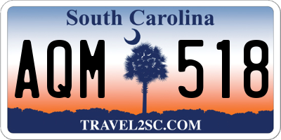 SC license plate AQM518