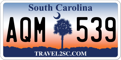 SC license plate AQM539
