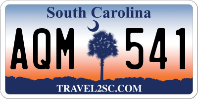 SC license plate AQM541
