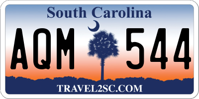 SC license plate AQM544