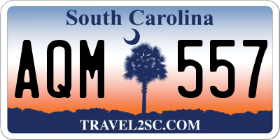 SC license plate AQM557