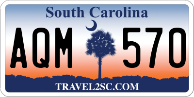 SC license plate AQM570
