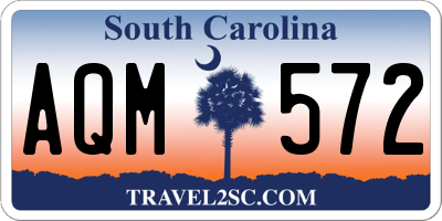 SC license plate AQM572