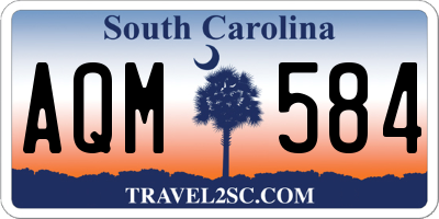 SC license plate AQM584