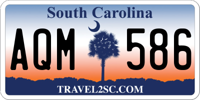 SC license plate AQM586