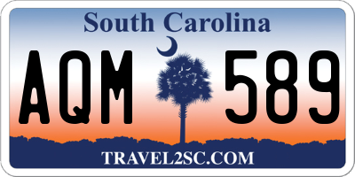 SC license plate AQM589