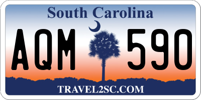 SC license plate AQM590
