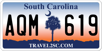 SC license plate AQM619