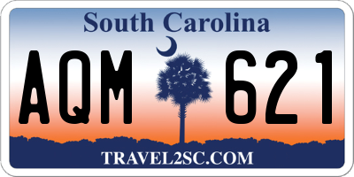 SC license plate AQM621