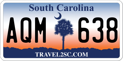 SC license plate AQM638