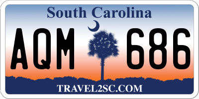 SC license plate AQM686