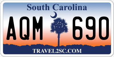 SC license plate AQM690