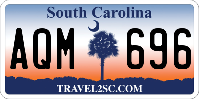 SC license plate AQM696