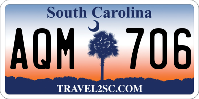 SC license plate AQM706