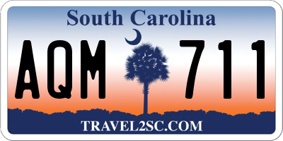 SC license plate AQM711