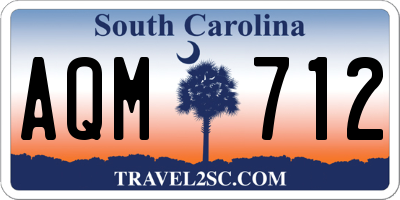 SC license plate AQM712