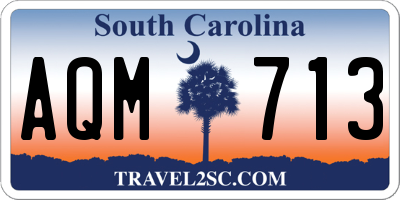 SC license plate AQM713