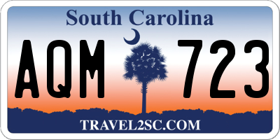 SC license plate AQM723